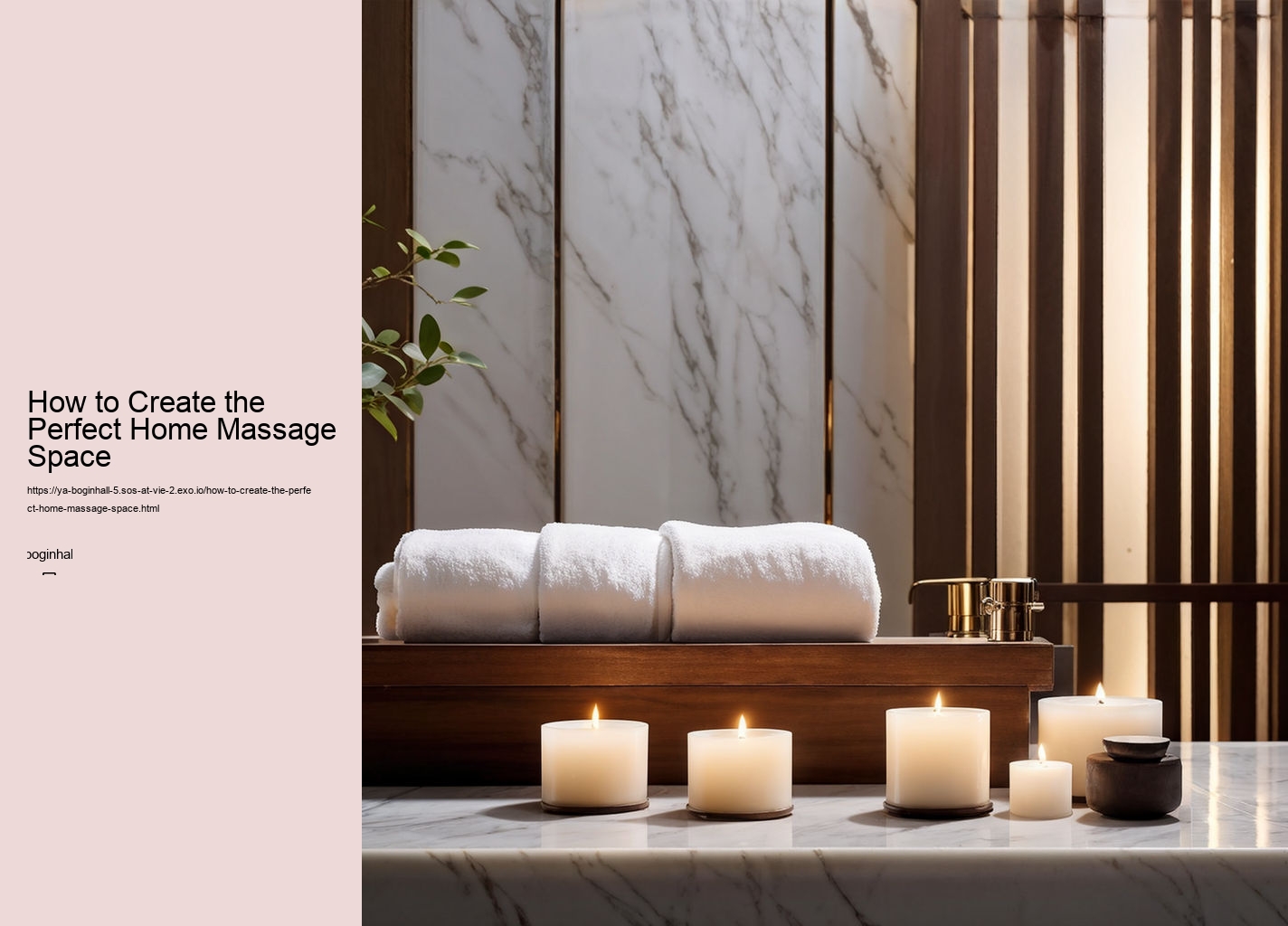 How to Create the Perfect Home Massage Space